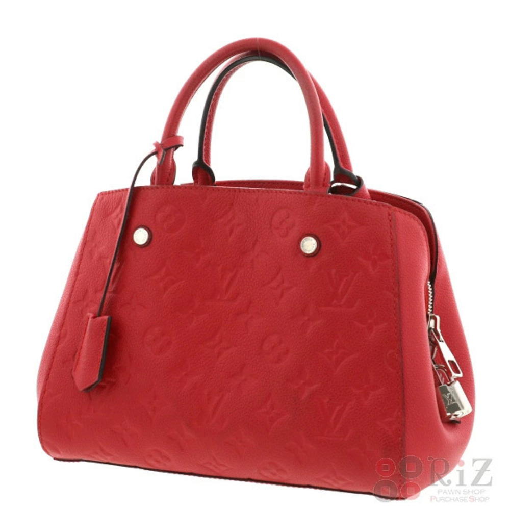 LOUIS VUITTON Montaigne Bag Handbag Empreinte Freesia Pink - Picture 2 of 6